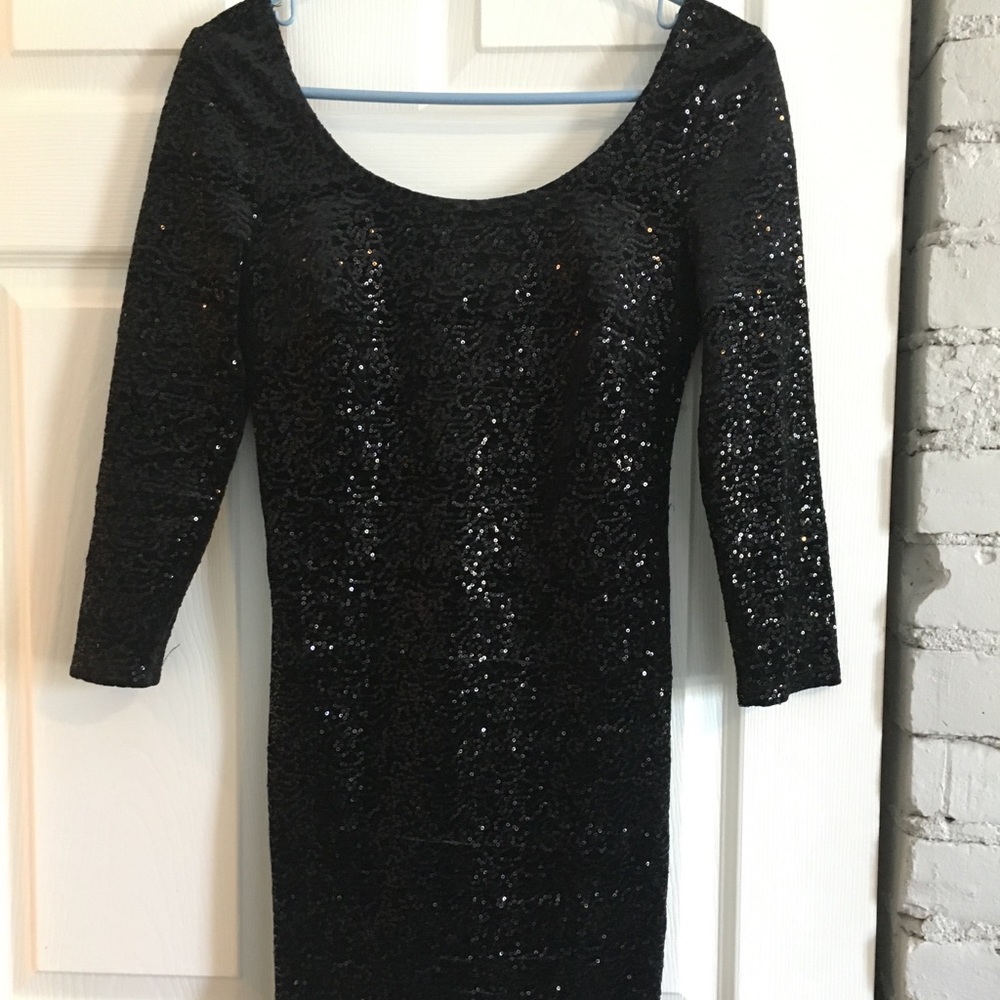Sparkly black cocktail dress